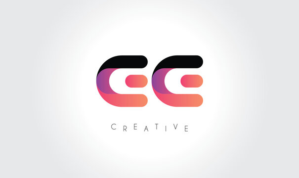 EE Modern Gradient Abstract Logo &ndash; Creative Rounded Lettermark Branding Design
