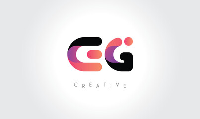 EG Modern Gradient Abstract Logo – Creative Rounded Lettermark Branding Design
