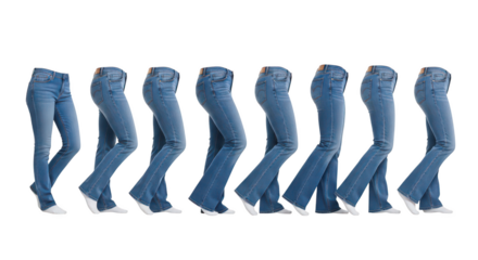 Dynamic Blue Jeans Display On Black Background