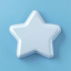 3D blank star-shaped speech bubble, representing social media notifications and messaging concepts. The design offers ample copy space for dialogue, making it perfect for social media, Generative AI