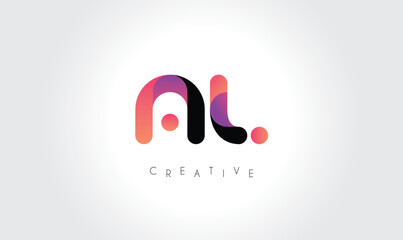 AL Modern Gradient Abstract Logo – Creative Rounded Lettermark Branding Design