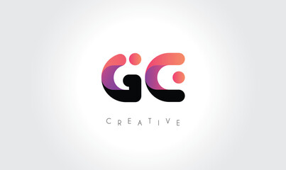 GC Modern Gradient Abstract Logo – Creative Rounded Lettermark Branding Design
