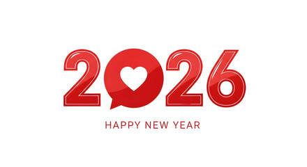 Celebration Graphic: 2026 Text with Central Heart