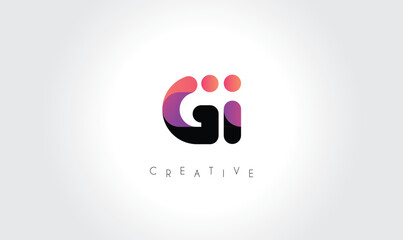 GI Modern Gradient Abstract Logo – Creative Rounded Lettermark Branding Design