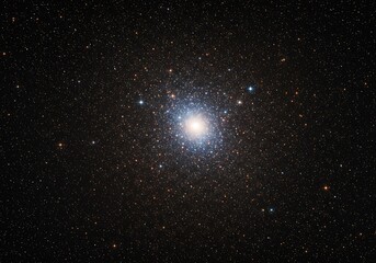 Celestial sphere detailed view of a globular star cluster in the vast cosmos