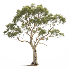 Fototapeta premium Green eucalyptus tree isolated on transparent background png