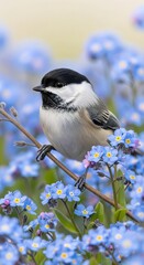 Dreamy small beautiful bird & Flower Photography &ndash; Ultra Shallow DOF, Soft Pastel Light, Cinematic Nature Aesthetics