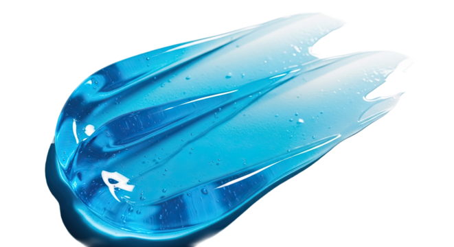 High contrast gel smear close up macro texture on white