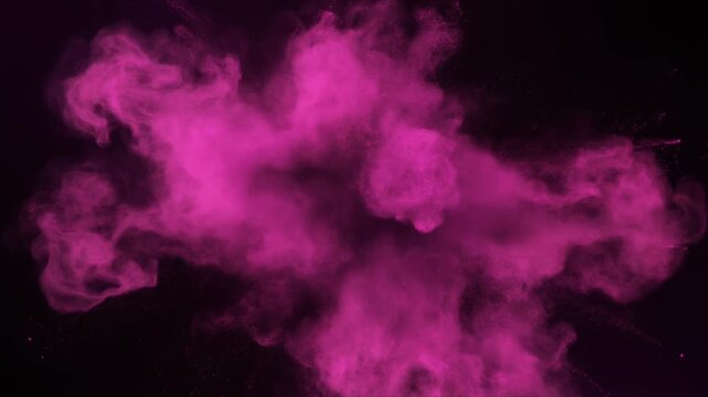 Pink Smoke Cloud Explosion Abstract Background, Color Burst, Texture