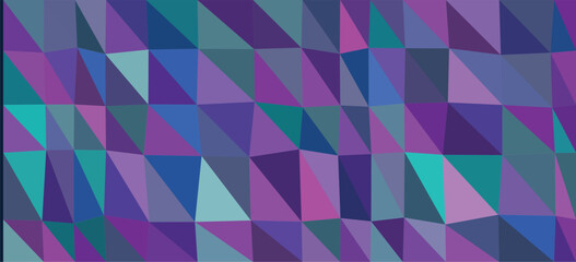 Purple And Teal Geometric Pattern With Irregular Polygonal Triangles vector illustration