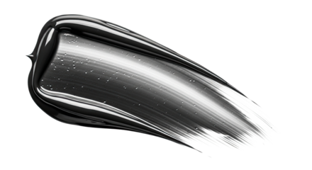 Heavy glossy streak smear bold luminous shine across white