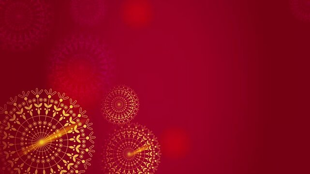 Decorative Luxury Mandala Ramadan Background with Red Arabesque Pattern