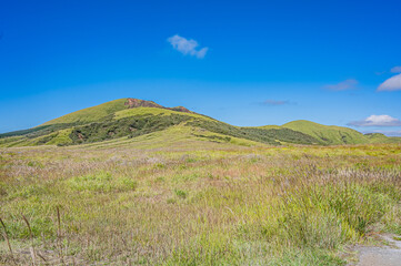 快晴の阿蘇くじゅう国立公園の絶景　Clear Sky Landscape of Aso Kuju National Park