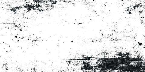 Abstract black ink splatter texture on white background, grunge paint splash overlay, modern chaotic drip pattern vector.