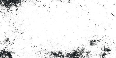 Abstract black ink splatter texture on white background, grunge paint splash overlay, modern chaotic drip pattern vector.