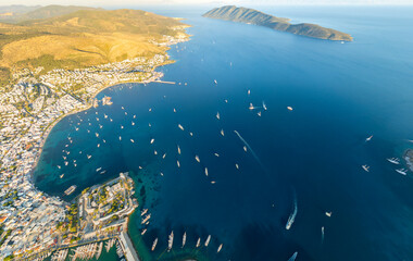 Bodrum Turkey Wide Sunset Panorama