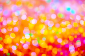 Vibrant Colorful Bokeh Background in Warm Tones