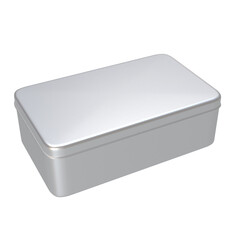 3D Render a white box with a lid on a white background