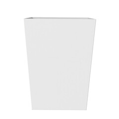 3D Render a white box with a black lid