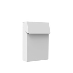 3D Render a white box with a lid on a white background