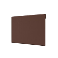 3D Render a brown board with a white background