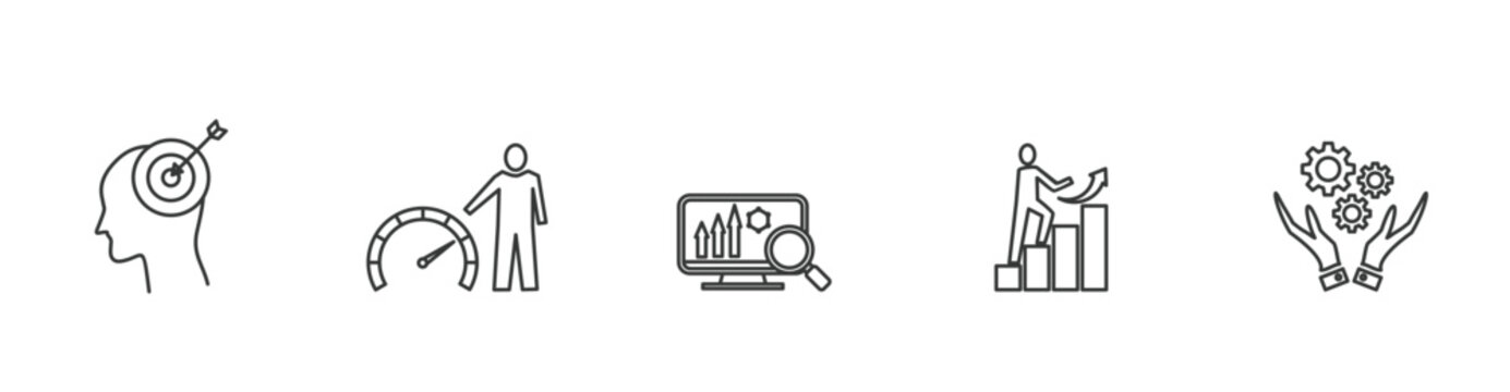 Six sigma banner icon vector illustration concept for process improvement with icon of define, measure, analyze, improve, and control