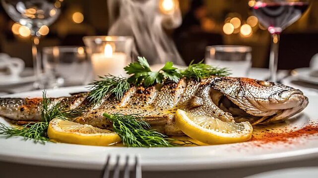 Enthralling angle shows cooked fish wonderfully