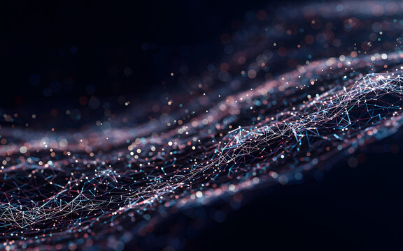 Abstract Digital Wave & Data Flow | Futuristic Network Connections