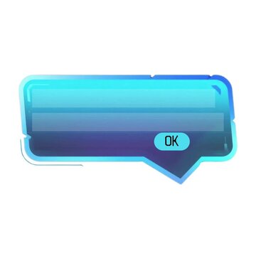 Futuristic Chat Bubble with OK Button
