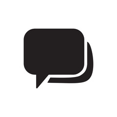 Bold speech bubble icon symbolizing chat communication dialogue and messaging interaction