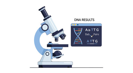 Microscope DNA results display