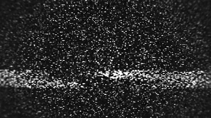 Dark VHS Static Texture with Dense Grain Noise on Black Background