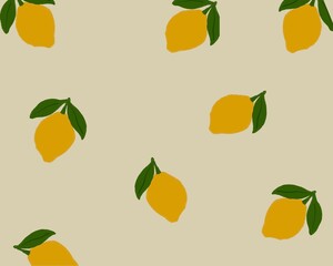 seamless pattern with fruits