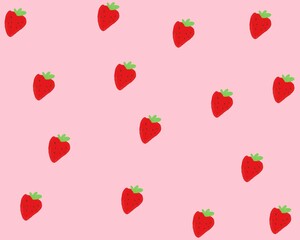 seamless pattern with strawberry