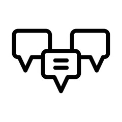 Communication. Discussion vector icon illustration