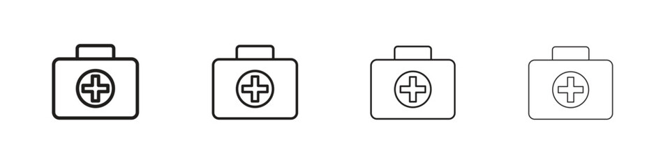 Fototapeta premium Medical kit icon. Vector isolated pictograms.