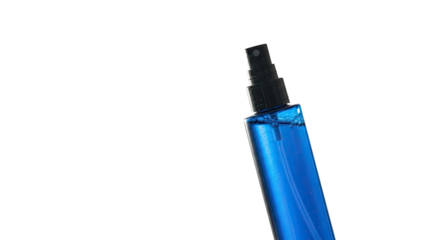 Fresh facial spray bottle mist effect floating over white background