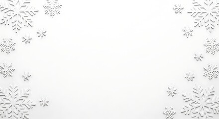 Winter holiday background with decorative snowflakes