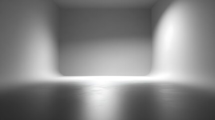 Cool silver-gray presentation backdrop with soft controlled upper-left lighting and a wide clean center layout for business analytics, UI dashboards, and marketing visuals