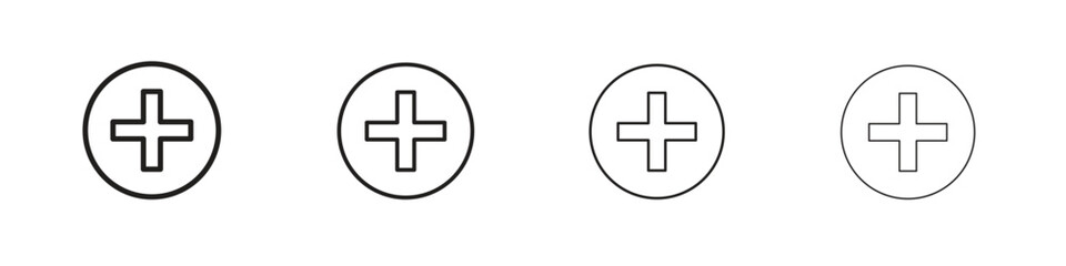 Fototapeta premium Plus icon. Vector isolated pictograms.
