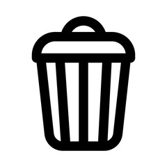 Trash bin icon. Modern line icon design with professional minimal vector styling crafted for waste management, recycling, disposal, a