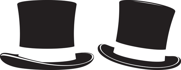 Two top hats silhouette © Creative Icon Store 