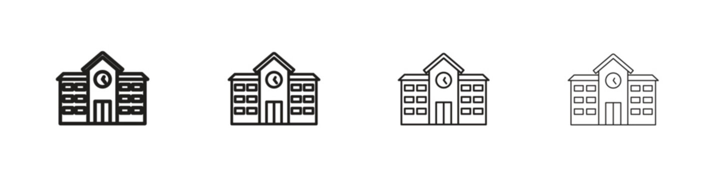 school icon. Vector isolated pictograms.