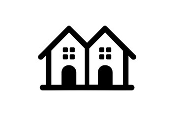 Two adjacent residential houses representing real estate property or neighborhood