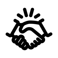 Agreement deal icon. Modern line icon design with professional minimal vector styling crafted for contract, partnership, business, negotiation, and collaboration concepts