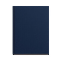 Fototapeta premium Closed navy blue hardcover book isolated PNG with Transparent Background