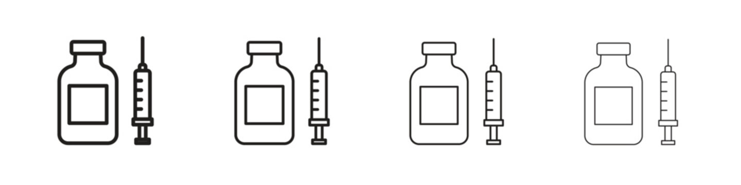 Vaccination icon. Vector isolated pictograms.