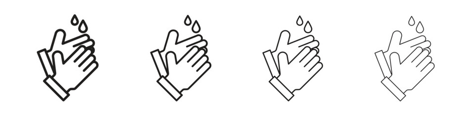 Obraz premium Wash hands icon. Vector isolated pictograms.