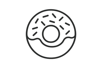 Delicious sweet glazed donut with colorful sprinkles, a classic bakery dessert item