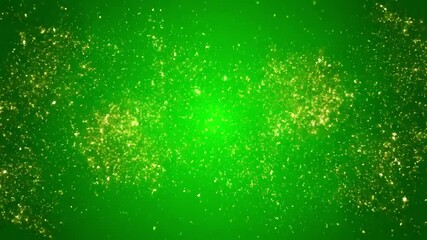 Green Screen 4k 3d golden glitter sparkling magic lights sparkle on black background intro animation birthday anniversary new year event christmas festival diwali logo reveals trail scene 1 with
